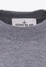 Stone Island Logo Patch Wool Sweater Gray K2S155100071S00C4V0M67_MELANGE DARK GREY_29844126