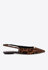 Tod's Leopard Print Slingback Flats Brown XXW10K0JL81WGOC811_CAMMELLO CHIARO_31986623