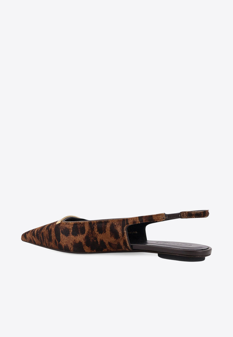 Tod's Leopard Print Slingback Flats Brown XXW10K0JL81WGOC811_CAMMELLO CHIARO_31986623