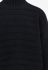MM6 Maison Margiela Distressed High-Neck Sweater Black SH0HA0004M13040900_Black_29848369