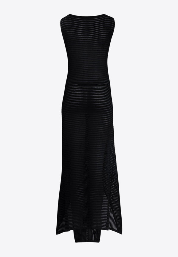 Alaïa Ruffled Knit Midi Dress Black AA9R2709K074B995_NOIR ALAIA_29838115