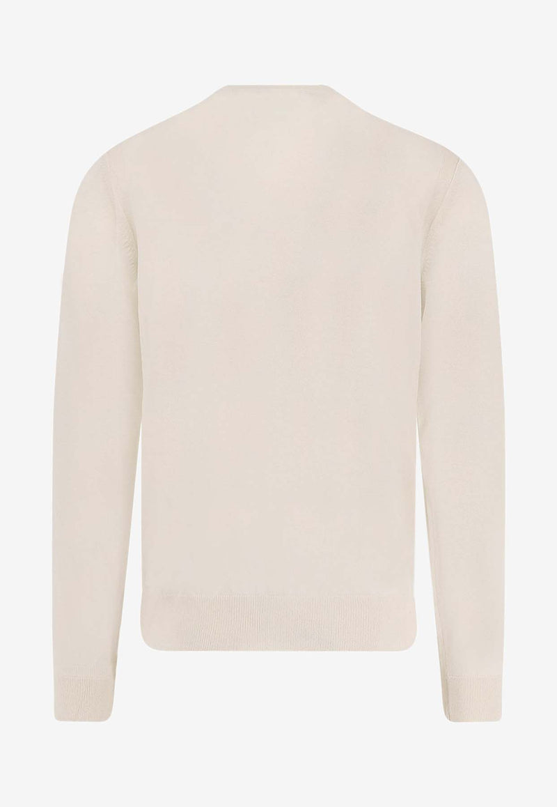 Hugo Boss Wool and Silk Crewneck Sweater Off-white 50544808118_OPEN WHITE_30008520