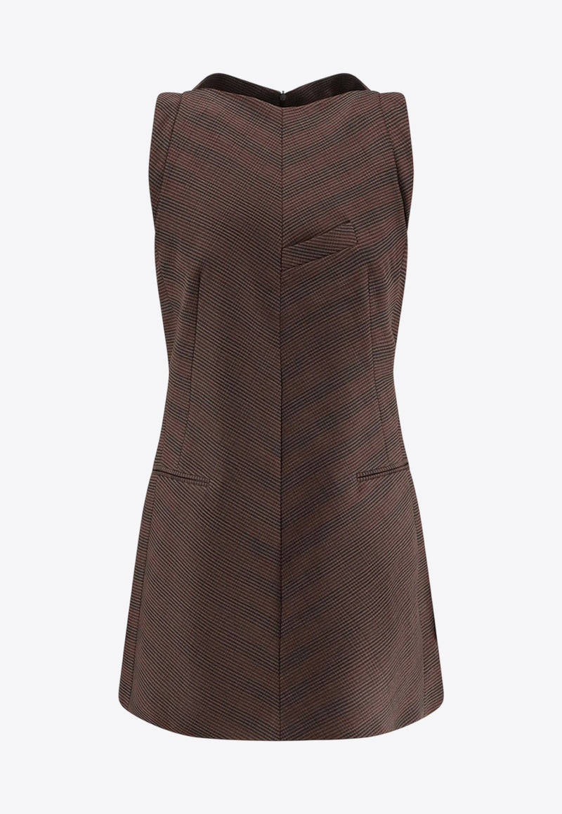 MM6 Maison Margiela Striped Mini Dress Brown S52DA0067M35475001F_Brown/Black_29841380