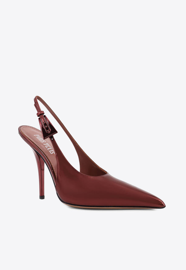 Paris Texas Jessica 105 Slingback Mirror Leather Pumps Wine PX1345XNPMRWINE_WINE_29878743