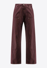 MM6 Maison Margiela Logo Patch Straight-Leg Pants Bordeaux SH2LA0044S78548227_Bordeaux_29843184