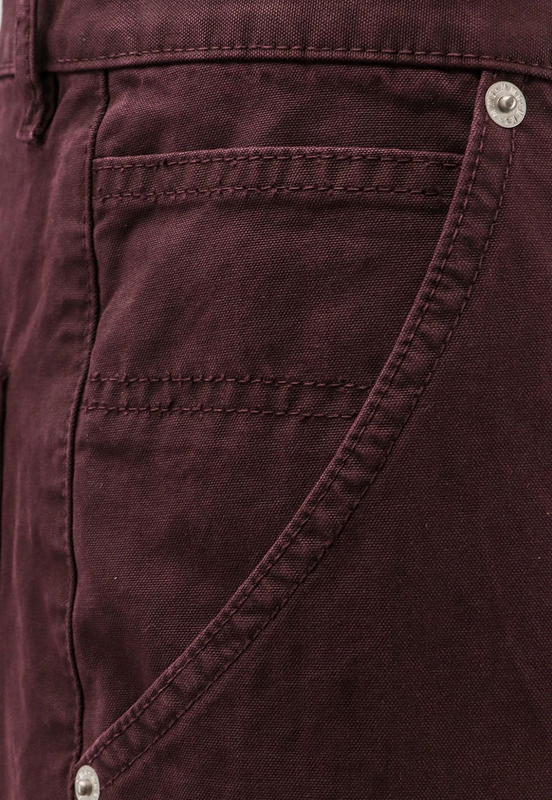 MM6 Maison Margiela Logo Patch Straight-Leg Pants Bordeaux SH2LA0044S78548227_Bordeaux_29843184