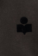 Isabel Marant Etoile Madilia Zip-Up Logo Sweatshirt Black SW0159FAA1M07E02FK_FADED BLACK_29839904