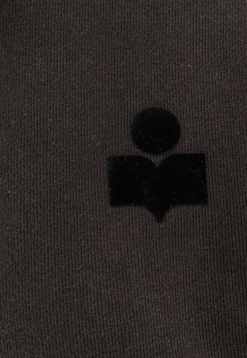 Isabel Marant Etoile Madilia Zip-Up Logo Sweatshirt Black SW0159FAA1M07E02FK_FADED BLACK_29839904