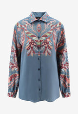 Etro Paisley Print Crepe De Chine Long-Sleeved Shirt Multicolor WRIA0019AKA37X0884_Clear Blue_29842032