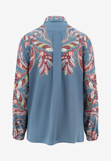 Etro Paisley Print Crepe De Chine Long-Sleeved Shirt Multicolor WRIA0019AKA37X0884_Clear Blue_29842032