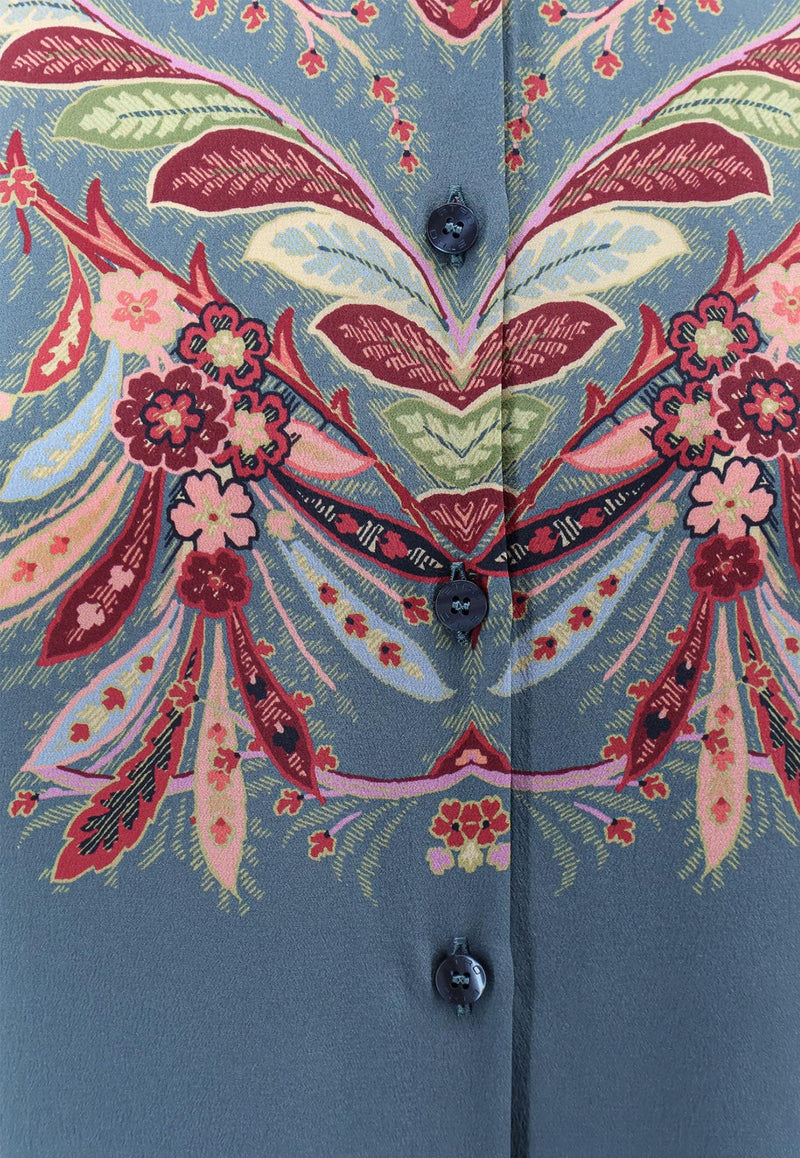 Etro Paisley Print Crepe De Chine Long-Sleeved Shirt Multicolor WRIA0019AKA37X0884_Clear Blue_29842032