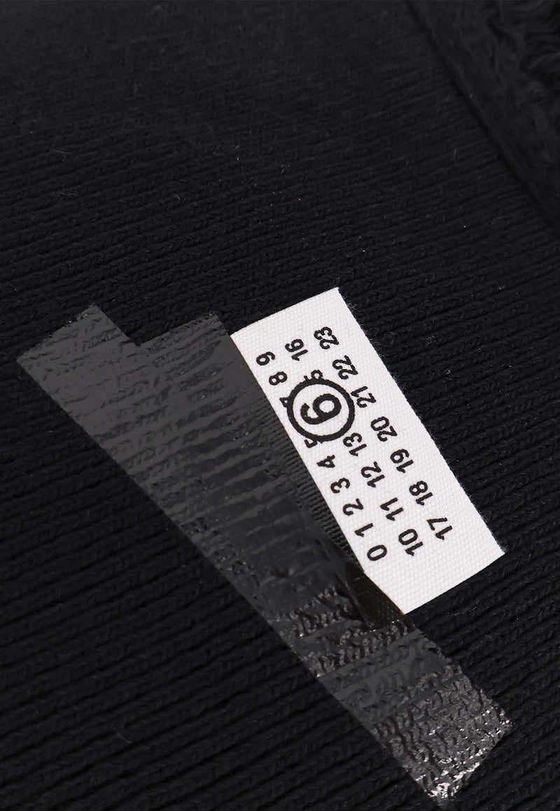 MM6 Maison Margiela Numeric Distressed-Effect Scarf Black SH2TE0004M13168900S_Black_29843990