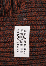 MM6 Maison Margiela Numeric Distressed Wool  Balaclava Brown SH2TB0005M13174961_Grey_29846049
