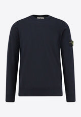 Stone Island Logo Patch Wool Sweater Blue K2S155100071S00C4V0020_Blue_29842945