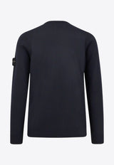 Stone Island Logo Patch Wool Sweater Blue K2S155100071S00C4V0020_Blue_29842945
