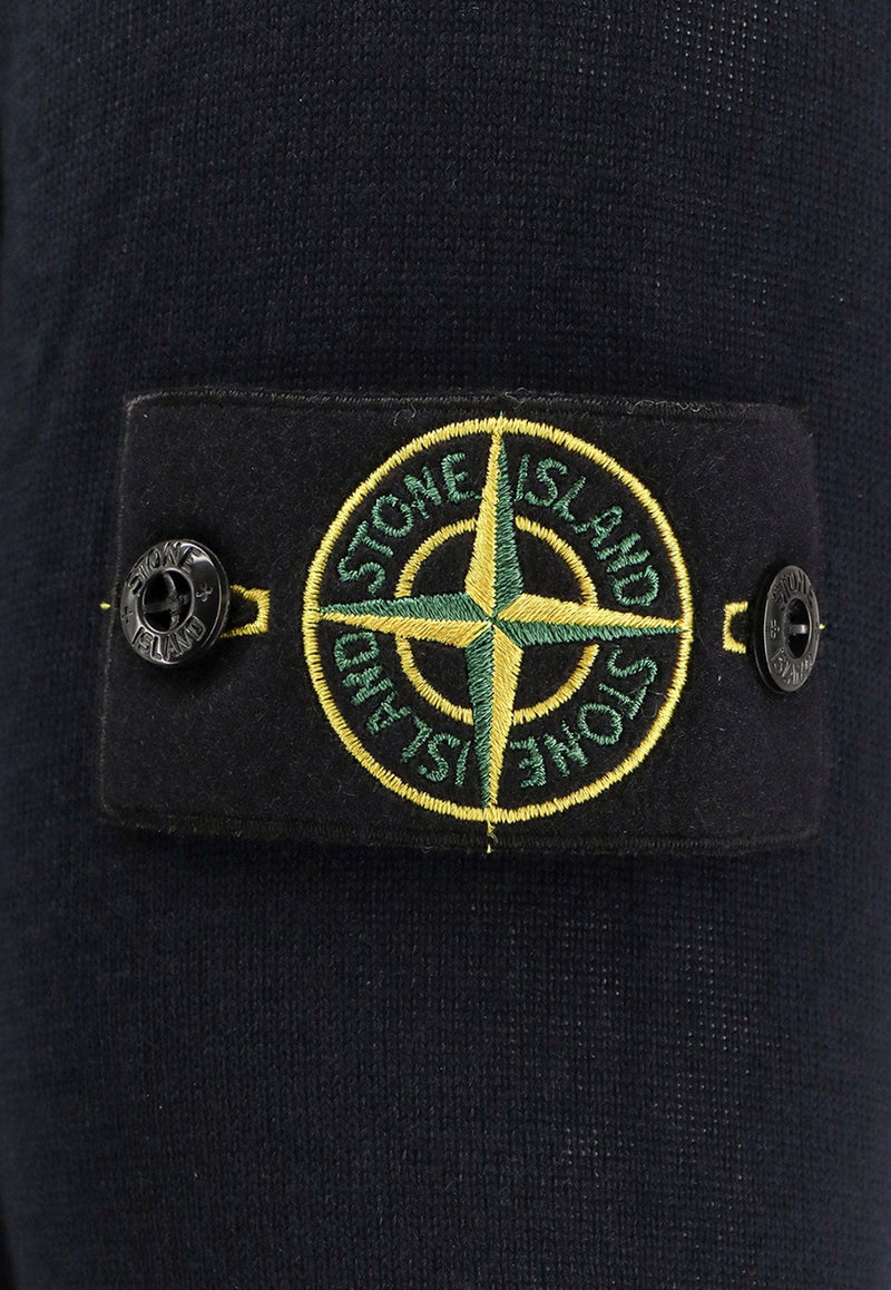 Stone Island Logo Patch Wool Sweater Blue K2S155100071S00C4V0020_Blue_29842945