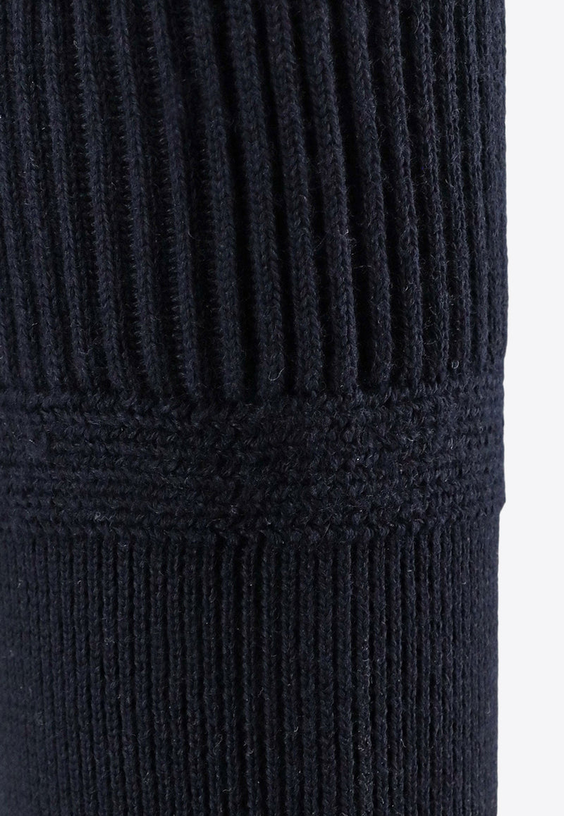 Stone Island Logo Patch Ribbed Sweater Blue K2S155100053S00C2V0020_Blue_29842365