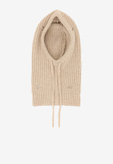 MM6 Maison Margiela Numeric Distressed Wool  Balaclava Beige  S52TB0008M13138806M_Beige melange_29841657