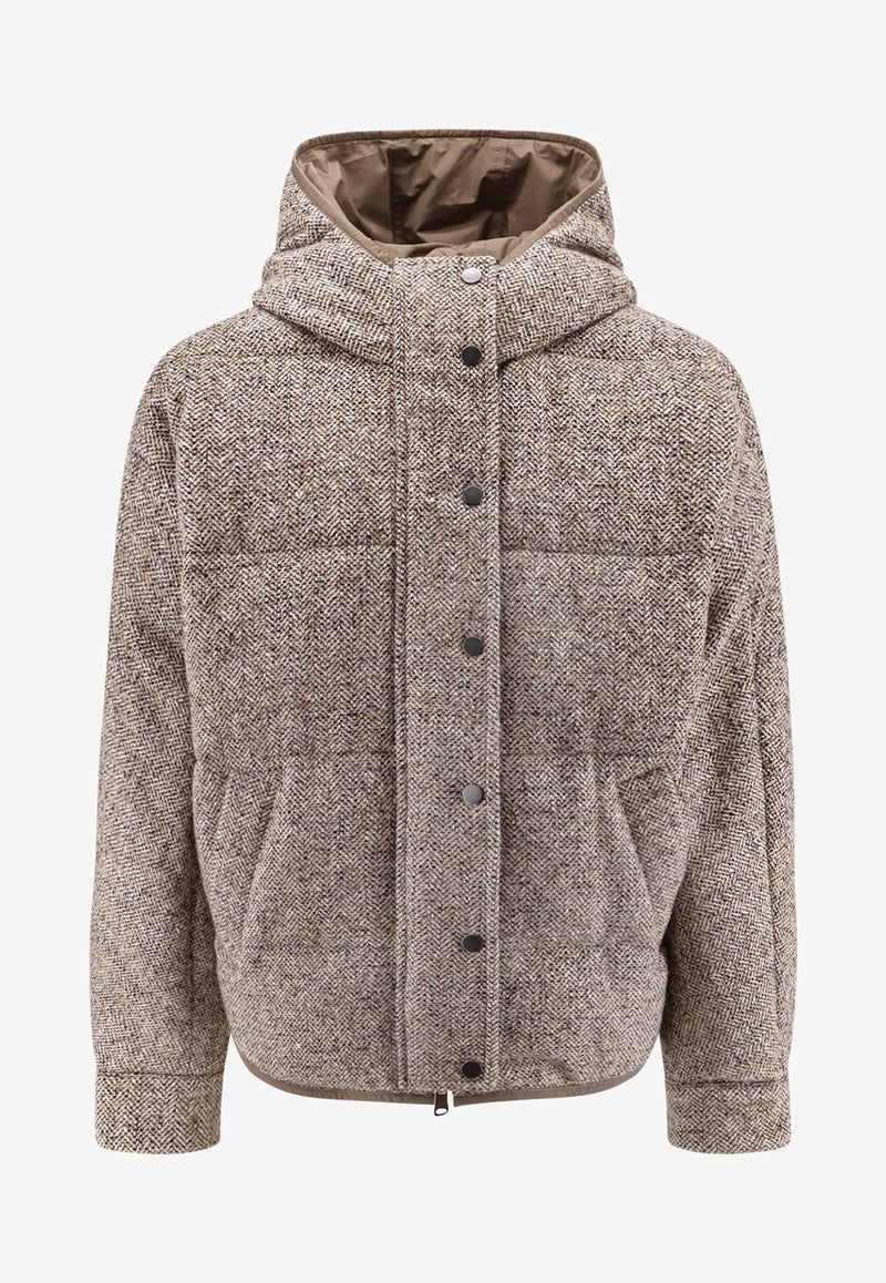 Brunello Cucinelli Reversible Wool and Silk Puffer Jacket Brown MG5307729C6286_OCRA/PANAMA/NERO_29840768