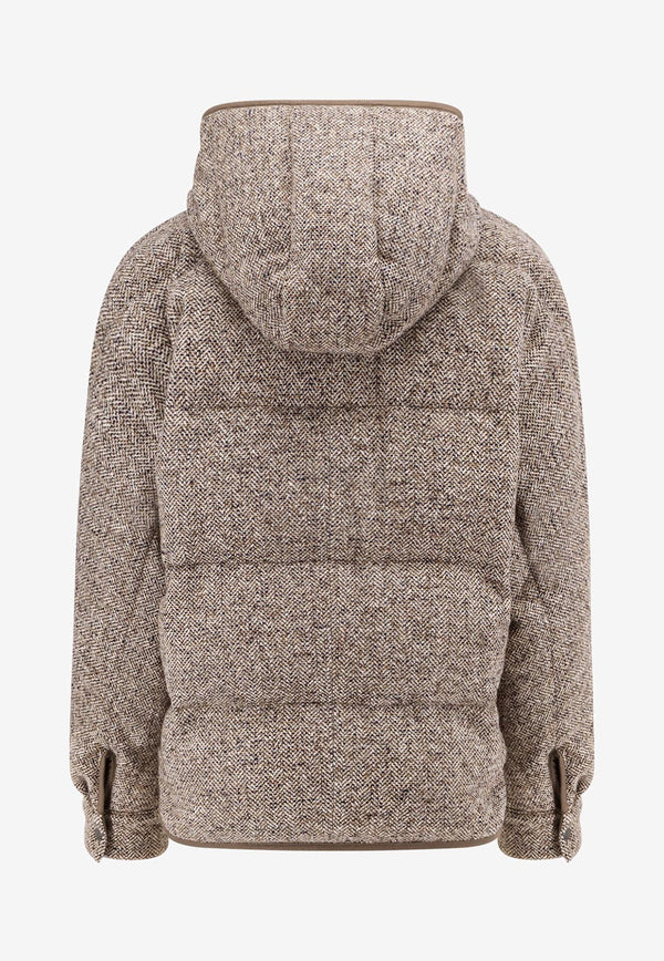 Brunello Cucinelli Reversible Wool and Silk Puffer Jacket Brown MG5307729C6286_OCRA/PANAMA/NERO_29840768