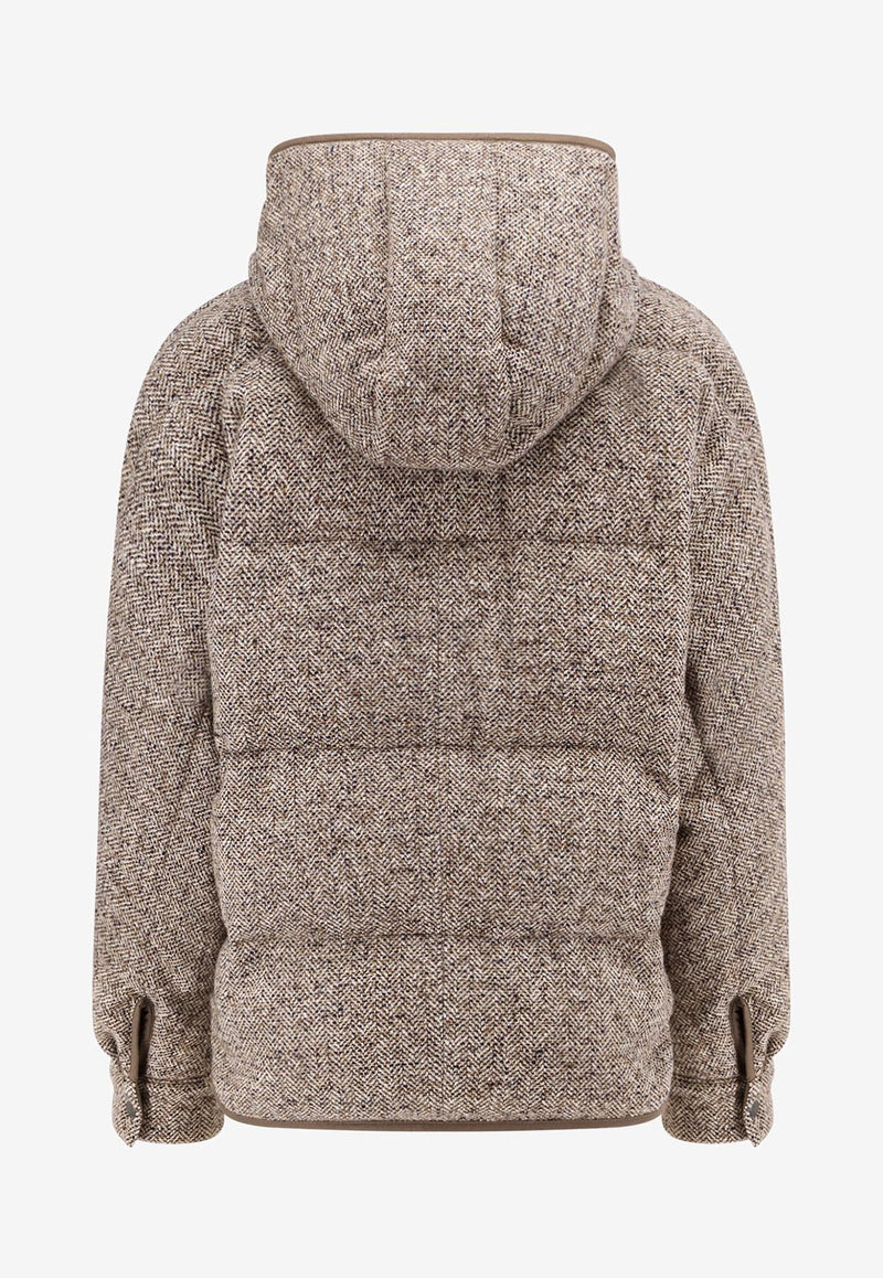 Brunello Cucinelli Reversible Wool and Silk Puffer Jacket Brown MG5307729C6286_OCRA/PANAMA/NERO_29840768