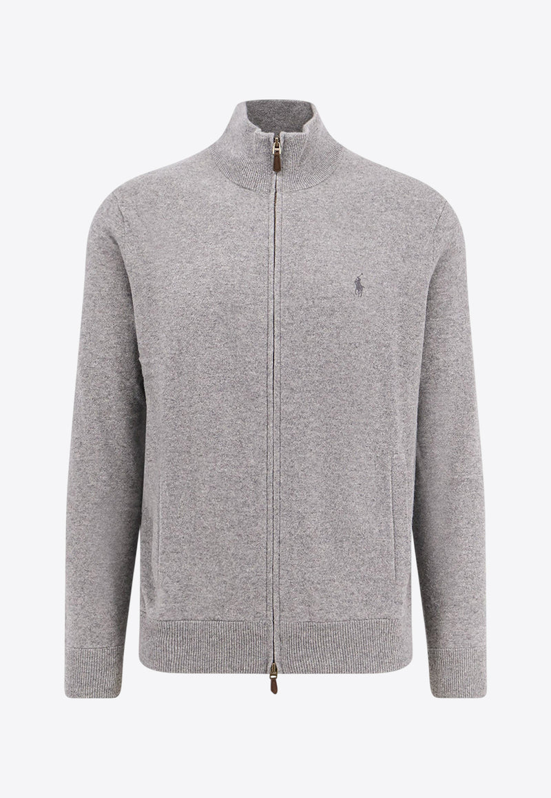 Polo Ralph Lauren Zip-Up Wool Cardigan Gray 710974149002_FAWN GREY HEATHER_29843397