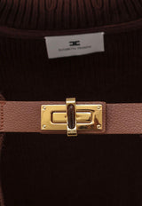 Elisabetta Franchi Wool-Blend V-neck Sweater Brown MK06S56E2EA3_COFFEE_29840199