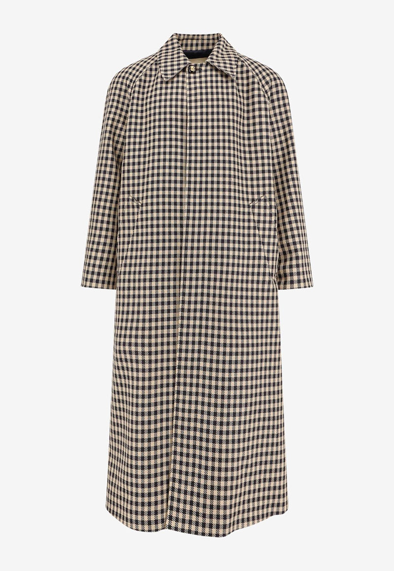Valentino Gingham Check Single-Breasted Coat Multicolor 7V3CAK00AW6DYD_Grant beige/notte_29839416