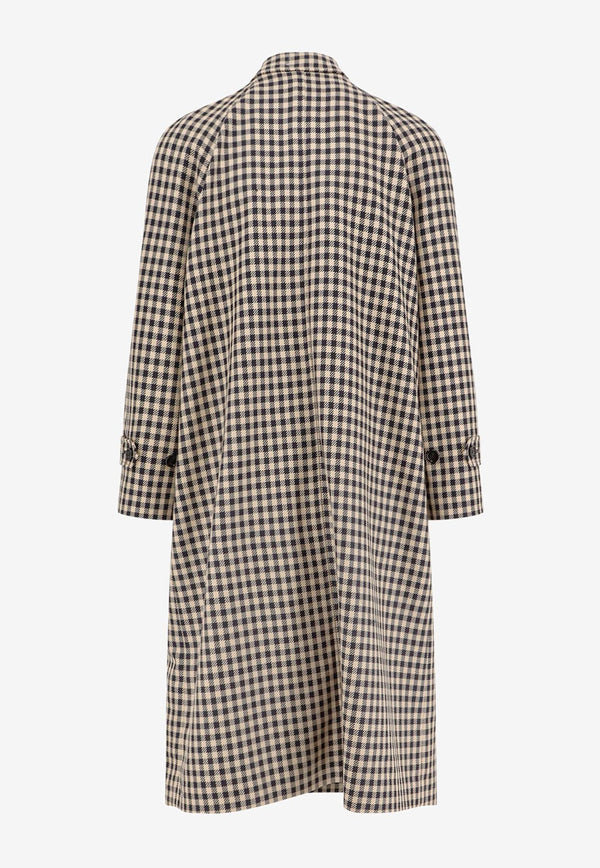 Valentino Gingham Check Single-Breasted Coat Multicolor 7V3CAK00AW6DYD_Grant beige/notte_29839416