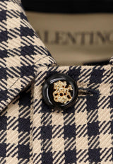 Valentino Gingham Check Single-Breasted Coat Multicolor 7V3CAK00AW6DYD_Grant beige/notte_29839416