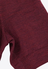 Alaïa Wool Knit Pleated Skater Dress Aubergine AA9R2700M922B413_AUBERGINE_29838089