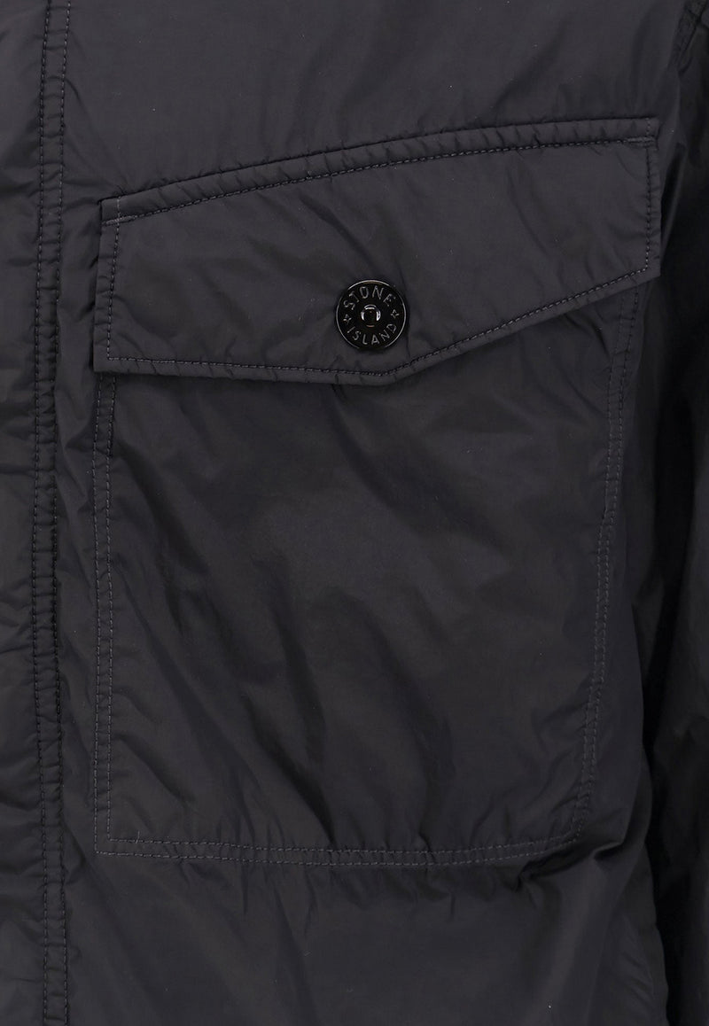 Stone Island Logo Patch Nylon Jacket Black K2S15Q100006S0A23V0029_Black_29843959