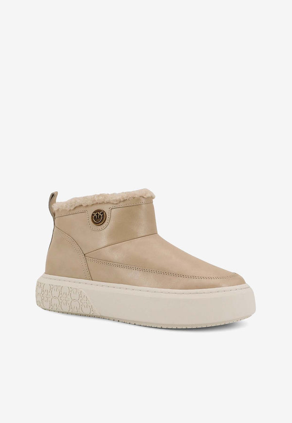 PINKO Yoko Leather Ankle Boots Beige SS0105P112O66_Beige_29838655