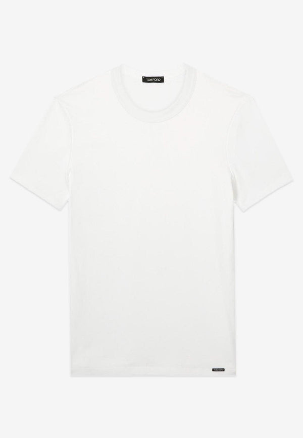 Tom Ford Logo Patch Basic T-shirt White T4M081410100_White_29845642