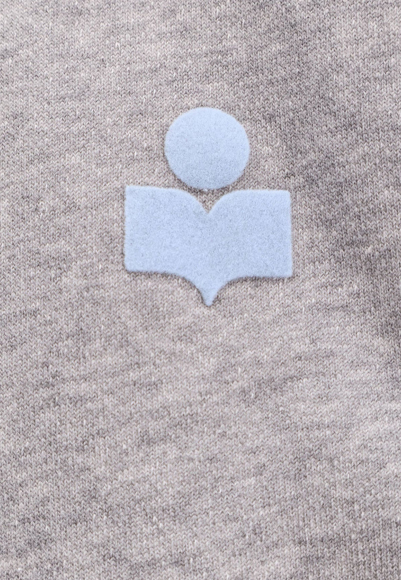 Isabel Marant Etoile Madilia Zip-Up Logo Sweatshirt Gray SW0159FAA1M07EGYIB_Grey/Ice Blue_29839897