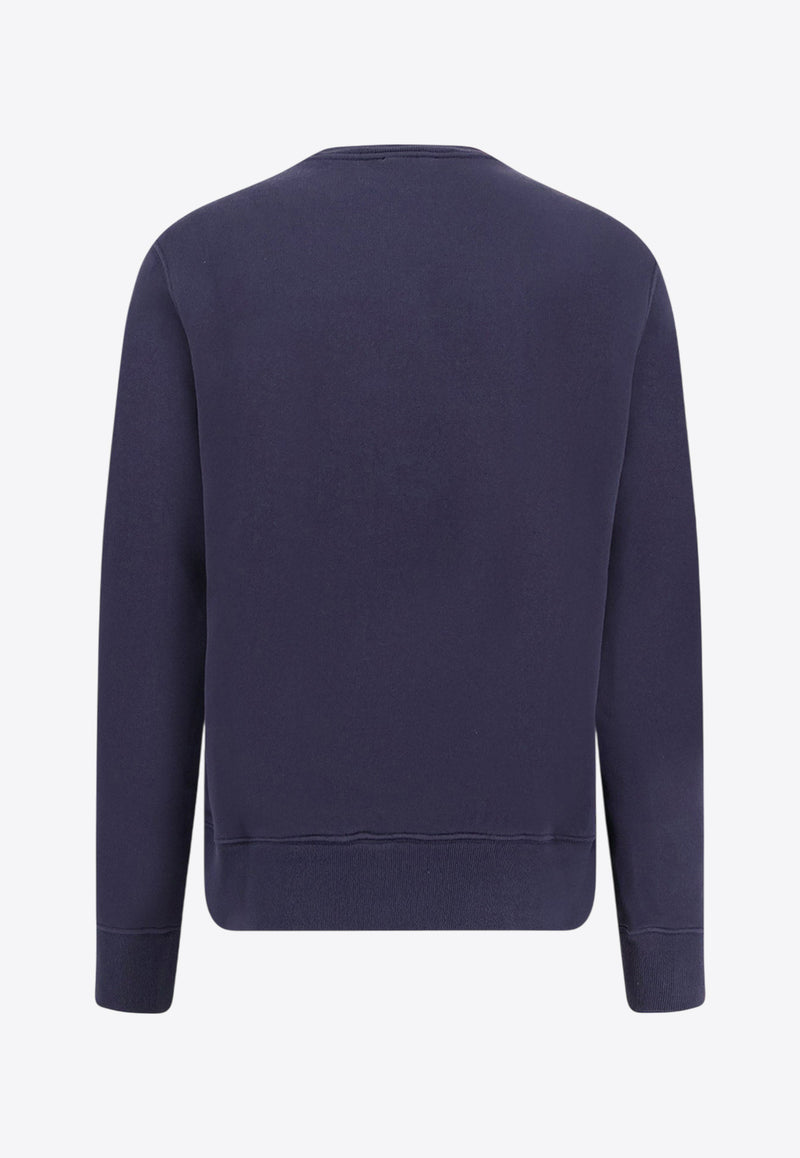 Autry Logo-Embroidered Crewneck Sweatshirt SWPMA1JBJERSEY BLUE_Blue_29847525