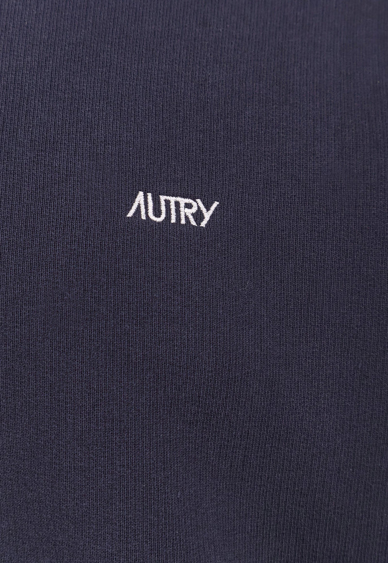 Autry Logo-Embroidered Crewneck Sweatshirt SWPMA1JBJERSEY BLUE_Blue_29847525