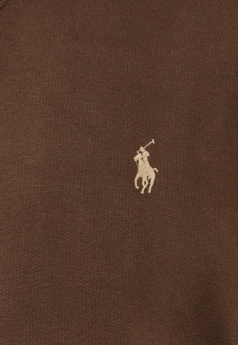 Polo Ralph Lauren Embroidered Logo Hooded Sweatshirt Brown 710766778108_NUTMEG BROWN_29840060