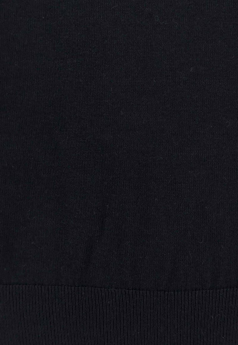 Hugo Boss Wool and Silk Crewneck Sweater Navy 50544808404_Blue_30008521