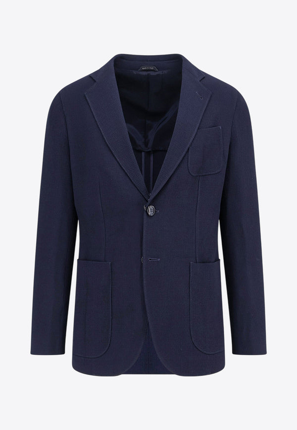 Giorgio Armani Single-Breasted Wool Blazer Blue GM000140TE10084UB115_Blue_29848323