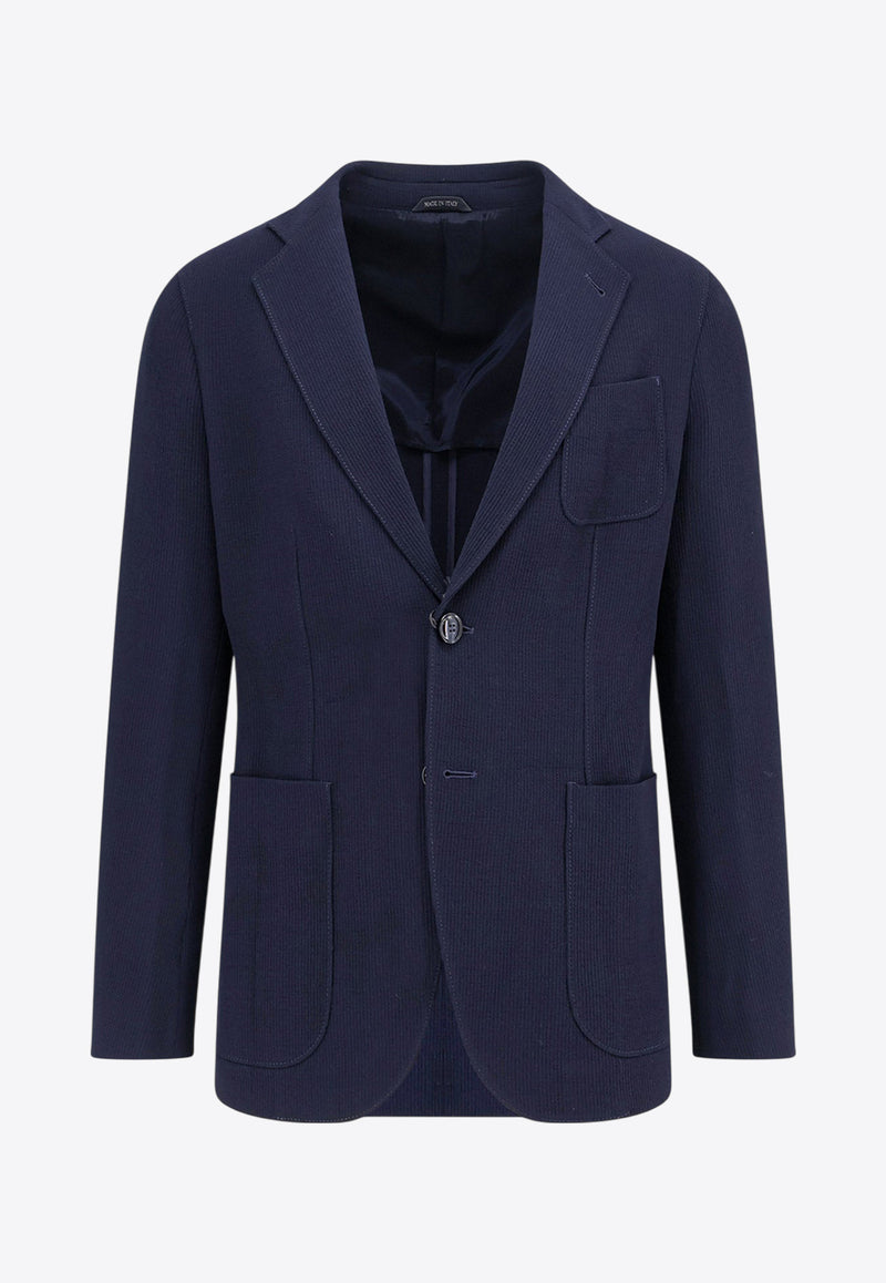 Giorgio Armani Single-Breasted Wool Blazer Blue GM000140TE10084UB115_Blue_29848323
