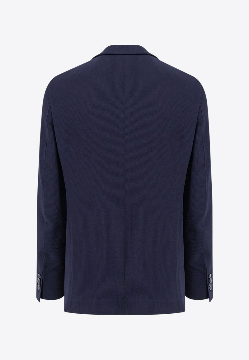 Giorgio Armani Single-Breasted Wool Blazer Blue GM000140TE10084UB115_Blue_29848323