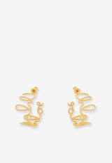 Chloé Iconic Logo Hoop Earrings Gold CHC24WFE04CB79DC_Vintage Gold_29844897