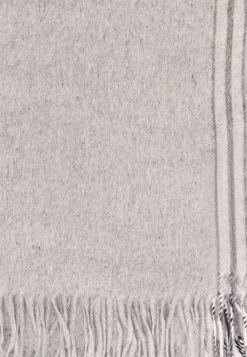 Brunello Cucinelli Silk Fringed Scarf Gray MSC668AGCKL87_GRIGIO CHIARO NAVY_30005233