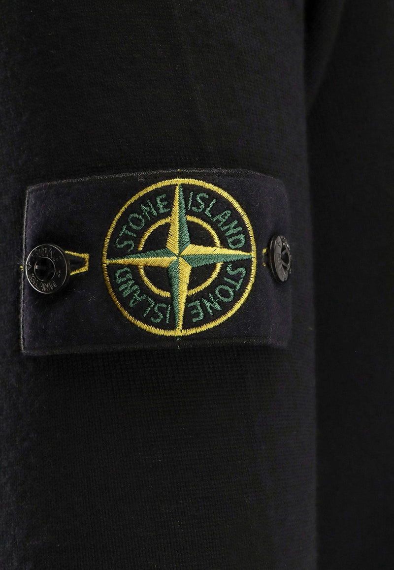 Stone Island Compass Patch Wool Cardigan Black K2S155100068S00C4V0029_Black_29838605