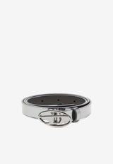 Diesel Oval-D Buckle Reversible Leather Belt Silver X10423P1660H0926_Silver_29841568