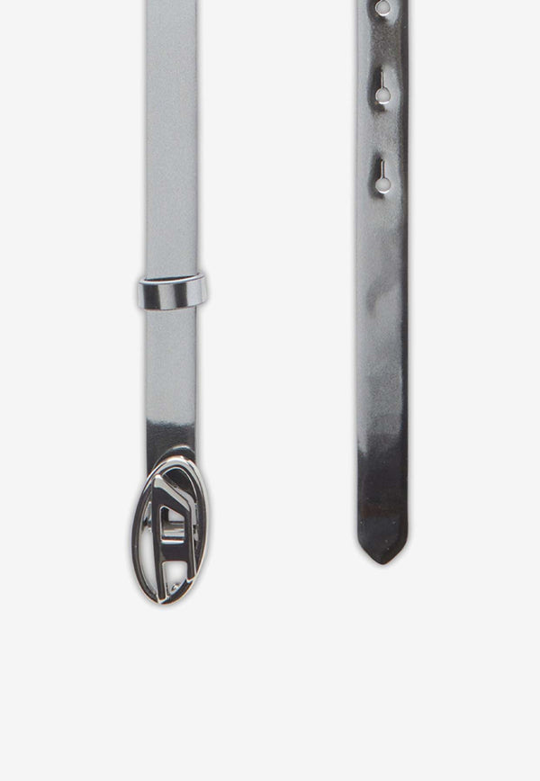 Diesel Oval-D Buckle Reversible Leather Belt Silver X10423P1660H0926_Silver_29841568