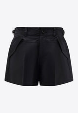 Sacai Wool-Blend Mini Shorts Black 2507951001_Black_29839457