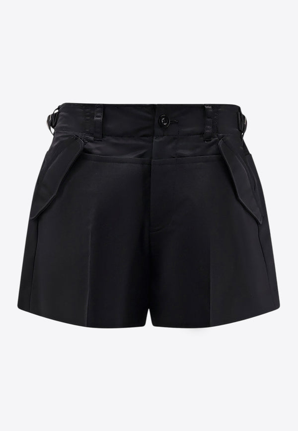 Sacai Wool-Blend Mini Shorts Black 2507951001_Black_29839457