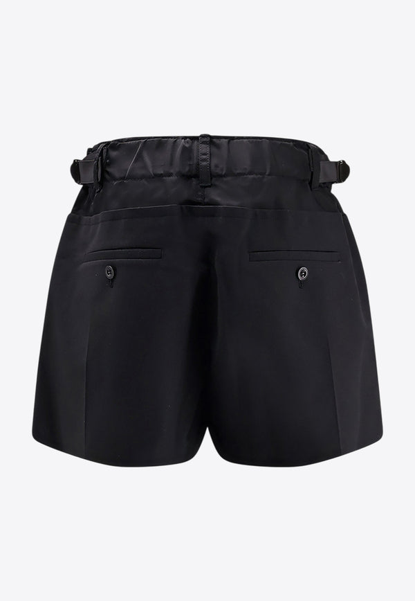 Sacai Wool-Blend Mini Shorts Black 2507951001_Black_29839457
